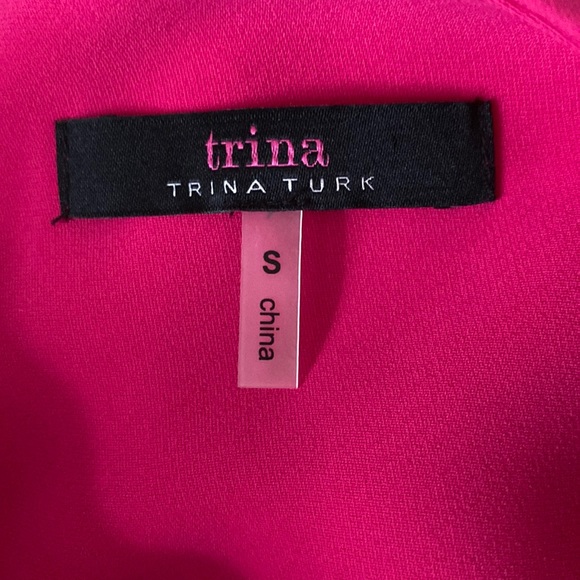 Trina Turk Adore Draped Cape Overlay Pink Popover Tunic Dress - S - Picture 13 of 16